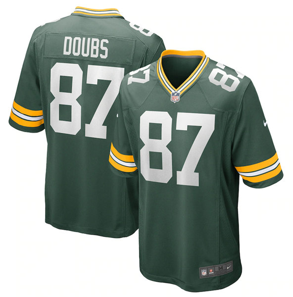 Men's Green Bay Packers #87 Romeo Doubs Green Stitched Game Jersey Men's Green Bay Packers #87 Romeo Doubs Green Stitched Game Jersey